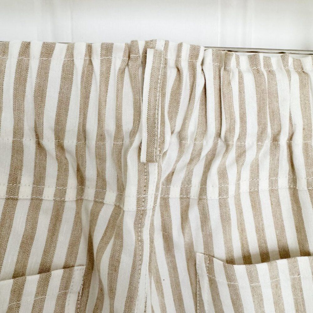 Emerson Fry Johnny Sailor Linen Pant XL NEW Stretch Waist Pull On Sand Stripe - Picture 9 of 10